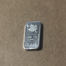 1 Gramm 999 Zinn Barren, Maple Leaf
