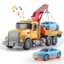 Abschleppwagen Spielzeug mit Sound und Licht 1:16 Transporter LKW Lastwagen DHL~