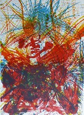 Walasse Ting 丁雄泉 Composition N/T 1961 Handsigniert 85/100 Abstrakte