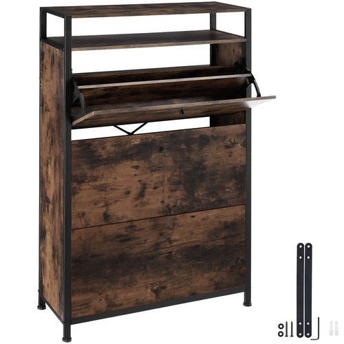Schuhregal industrial holz - schuhregal,