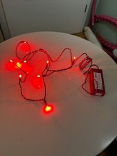 IKEA Lichterkette 10 Birnen rot Batterie Deko