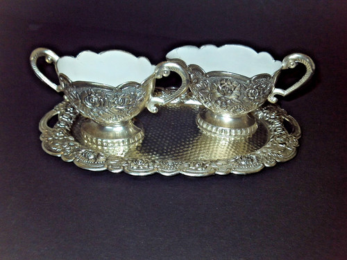 Vintage rahmservice versilbert - rahmservice,