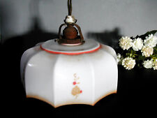 Lampe Art Deco Milchglas Lampenschirm Glas Deckenlampe/Deckenleuchte Opalglas