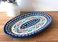 Original Bunzlauer Keramik Speiseplatte Teller 31 cm Wurstplatte Servierplatte