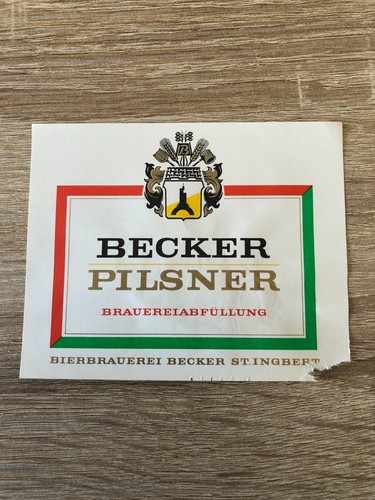Bieretikett brauerei becker - brauerei,