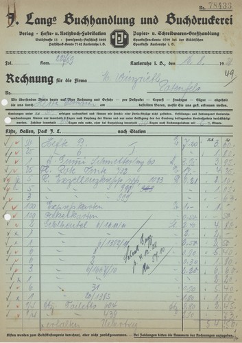 Rechnung langs buchhandlung - rechnung,