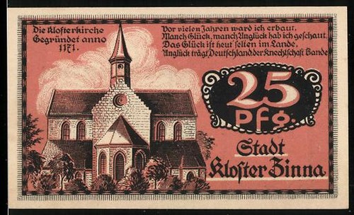 Notgeld jüterbog 1921 pf - jüterbog, 25