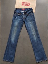 Levi´s Jeans 557 Hose 28  Straight Square Cut EVE 28 34 blau Vintage Denim