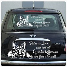 Schäferhund Gibt es ein Leben nach dem Tod Sticker Auto Aufkleber A1718