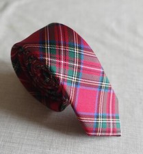 Cedarwood State dünne rote karierte Tartan-Krawatte