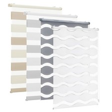 Doppelrollo Klemmfix ohne Bohren Tür Fenster Duo Rollo blickdicht zebrarollo