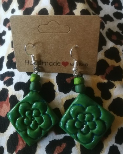 Ohrringe handmade chinese jade - ohrringe,