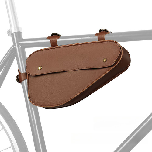 Vintage leder fahrradtasche - vintage,