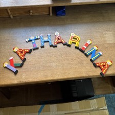 9 Holzbuchstaben Sevi KATHARINA Clown Türbuchstaben Kinderzimmer Kita Buchstaben