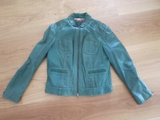 Liqu Luxus Lederjacke Biker Jacke , grün, Echtes Lammnappa Leder Gr. 40, neu