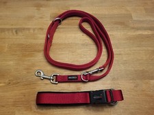 WOLTERS Hundehalsband Halsband & Leine SET Soft Neopren 2m Führleine ROT