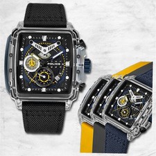 Police Herrenuhr Silikon Armband verschiedenfarbig Armbanduhr UPOC00770X1S