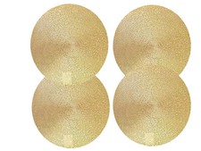 4x Platzsets gold | Tischsets Untersetzer Platzdeckchen Tischset | 38 cm
