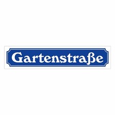 Straßenschild "Gartenstraße"
