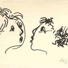 Gustav Seitz Brecht Dreigroschenoper Frauen Lithographie signiert 1957