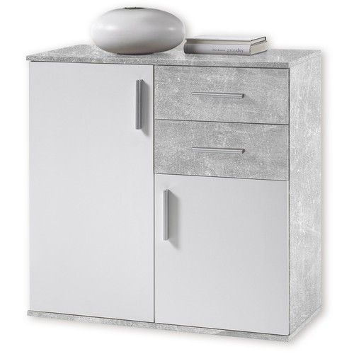 Kommode weiß beton optik - weiß-beton-optik,