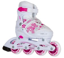 Kinder Inline Skates Weiß Pink Inliner Rollschuhe Gr.30-33 Roces Jokey 3.0 Girl