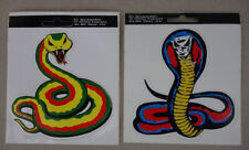 2x alte Schlangen Aufkleber 1970er Jahre UHW Sticker 10cm x 10cm