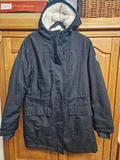 Damen Jacke Winter Übergang Gr. 48/50 Schwarz mit Kapuze und Reißverschluss