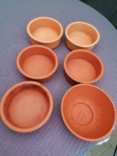 6 Tonschalen, Pflanztopf aus Ton  terracotta, Pflanzschale, Durchmesser 18 cm 