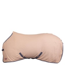 Premiere Abschwitzdecke Fleecedecke mit Kreuzgurten beige 115 cm