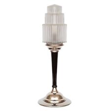 Elegante Art Déco Bauhaus Tischlampe  "ROSENTHAL" Skyscraper Bankerlampe