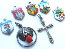 Konvolut antik 800 u 835 Silber Charm Anhänger aus Nachlass,  Bruchsilber, Erbe