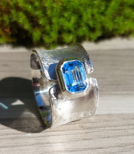 Design ring 925 silber topas - ring,