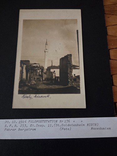 Nisch moschee 1916 mit - ak,