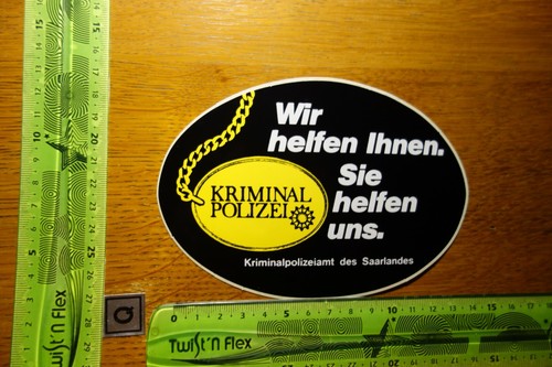 Alter aufkleber polizei - alter,