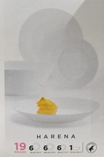 Luminarc Harena 19-teilig, Tellerset, Tafelservice, Teller mit Schüssel