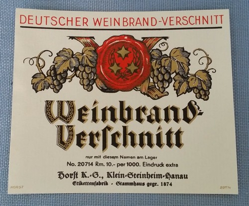 Altes schnapsetikett - altes,
