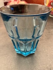 1 Glas blau, Wassergläser, Drink, Trinkgläser, Trinkglas, Höhe 10 cm, 8 cm Durch