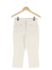 CAMBIO Damen Cargohose Gr. 34 Weiß Casual Streetwear Cropped