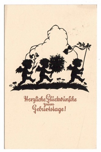 15958 geburtstag engel - ak,