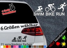 Triathlon Aufkleber Swim Bike Run Olympische Spiele laufen schwimmen Rad Vinyl