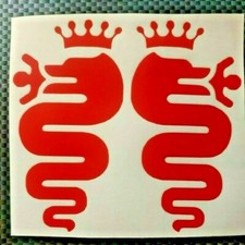 2 Aufkleber Schlange alfa