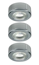 Paulmann 3er Set Möbel Aufbauleuchte 12V G4 Fassung chrom 984.36 Neu