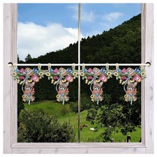 Feenhaus-Scheibengardine bunte
