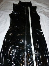 Damen Sexy Lackleder Kleid Wetlook Lack Optik Clubwear