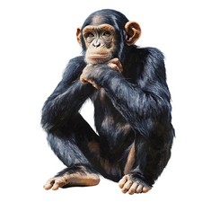 8x sticker chimpanzee car