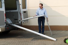 Verladerampe 2985x155 mm aus Aluminium mit Führungsrand klappbar