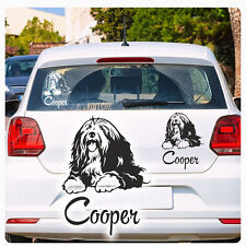 Auto Aufkleber Bearded Collie Name Autoaufkleber Pfoten Hundeaufkleber A3034 