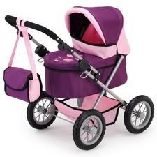 Puppenwagen Trendy rosa lila Tasche verstellbarer Griff 13057