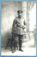 Foto, Soldat, in Feldgrau mit